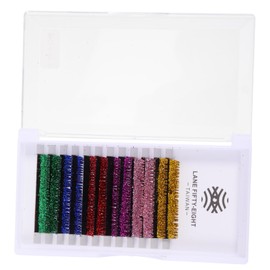 VICASKY Glitter Lashes Fake Lash Extensions 6 Pairs Fluffy Cosplay for Makeup Random Color