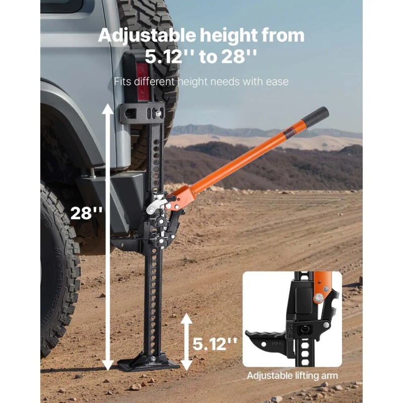 Farm Jack 33 Inch Winch Lift Manual Steel Car Jack