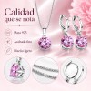 regalos mujer joyeria - Collar De Plata 925 Moissanita Rosa
