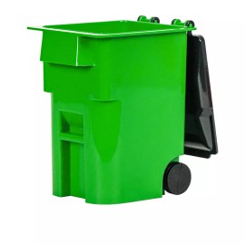 Figures Toy Company MINI Green Trash Can With Lid & Wheels for WWE & AEW Figures
