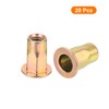 sourcing map 20Pcs Half Hex Body Flange Rivet Nut, M4