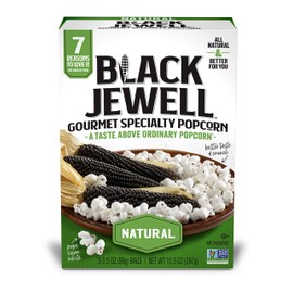 Black Jewell Gourmet Microwave Popcorn, Healthy Popcorn Snack, Natural, 10.5 Ounces (Pack of 3)
