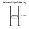 LooftMate Industrial Pipe Table Leg for Bar Height Pub Table,