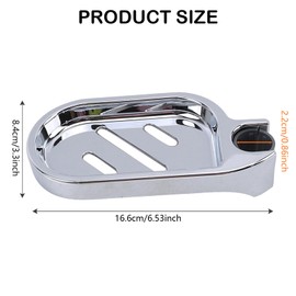 Soap Dish for Shower, Clip on Adjustable Shower Soap Holder, Shower Soap Dish Rustproof and Waterproof, Soap Holder Shower with 22mm Shower Round Rail Pole for Shower (Silver)