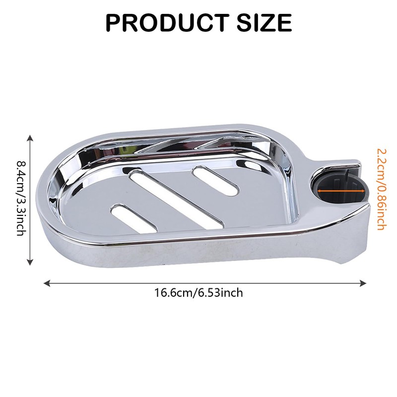 Soap Dish for Shower, Clip on Adjustable Shower Soap Holder,