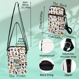 LEVLO No Face & Chihiro Crossbody Bag Japanese Anime Lover Gift Cartoon Anime Character Shoulder Bag Cartoon Movie Merch (No Face Cbag)