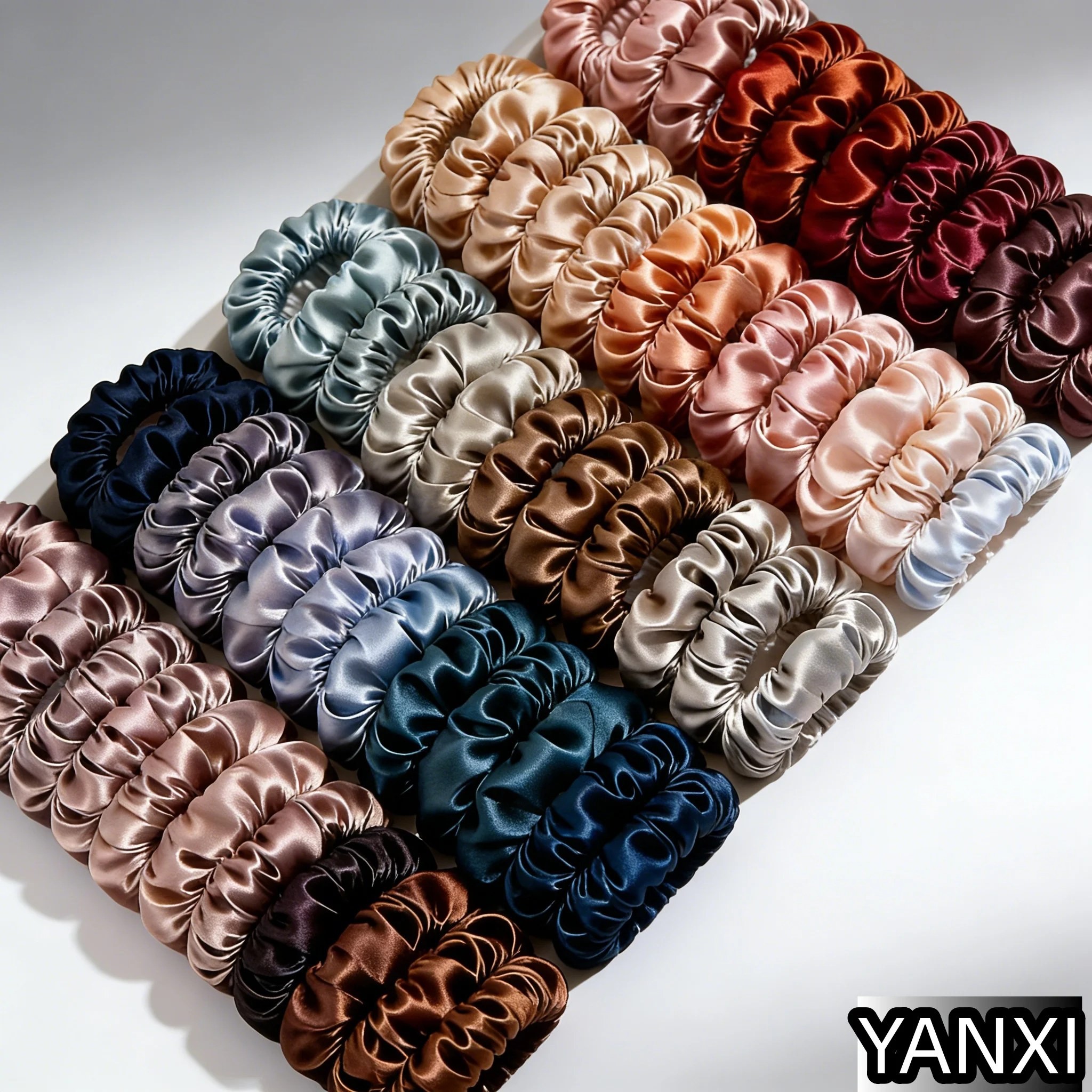 satin scrunchies hair ties set