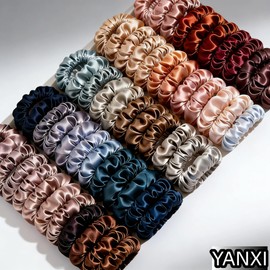 Satin Scrunchies Hair Ties Set