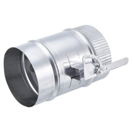 PATIKIL Backdraft Damper with Sleeve, 4 Inch, Airflow Ducting Volume Branch Vent Air Control Valve, Adjustment Handle Galvanized Metal, for HVAC