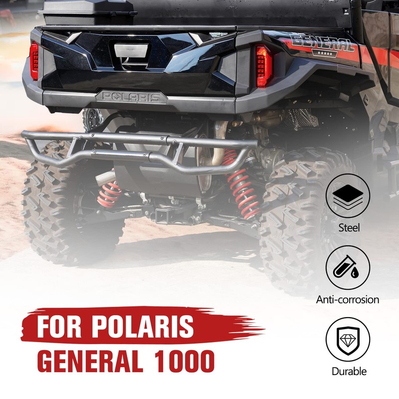 HAKA TOUGH Rear Bumper for Polaris General 1000 Accessories 2016-2024,