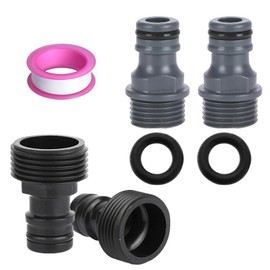 HAFRILY 4Pcs Hose Connector 3/4" Male Hose Connector and 1/2" Male Threaded Tap Connector Fittings for Garden Adapter Quick Connector