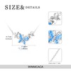 WINNICACA Butterfly Crystal Necklace Sterling Silver Birthstone Jewellery Gifts for