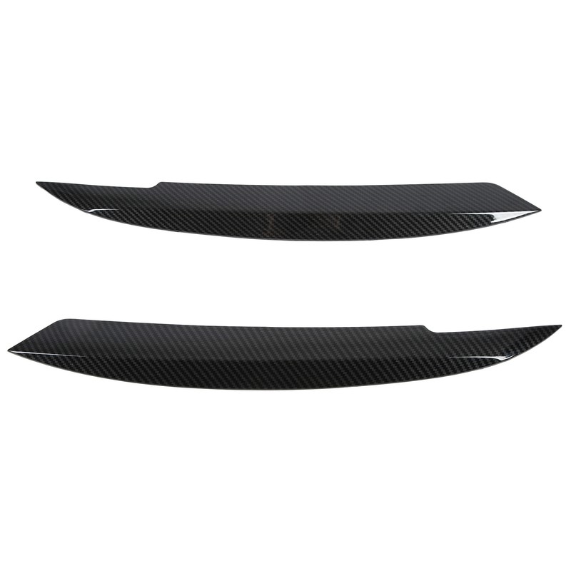 2PCS Car Headlight Eyebrows Carbon Fiber Style Left Right Replacement