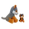 Plush Animals Holding Babies (Wolf)