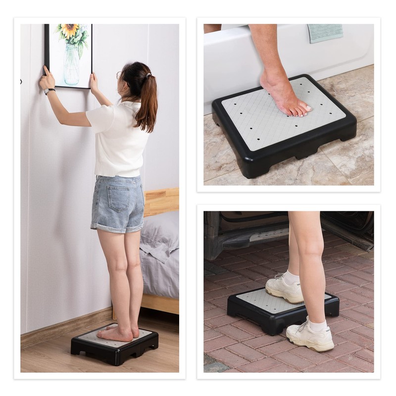 Wefaner Platform Step Stool Bed Step Non-Slip Rubber Stair Riser