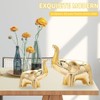 JIMBON A Pair Gold Elephant Statue Home Decor,Modern Style Figurines,Sculpture