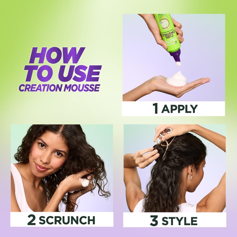 Garnier Fructis Style Curl Construct Creation Mousse, 6.8 Oz, 1