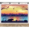CORFOTO Tropical Jungle Scene Backdrop Fabric 6x4ft Rainforest Wildlife Scenery