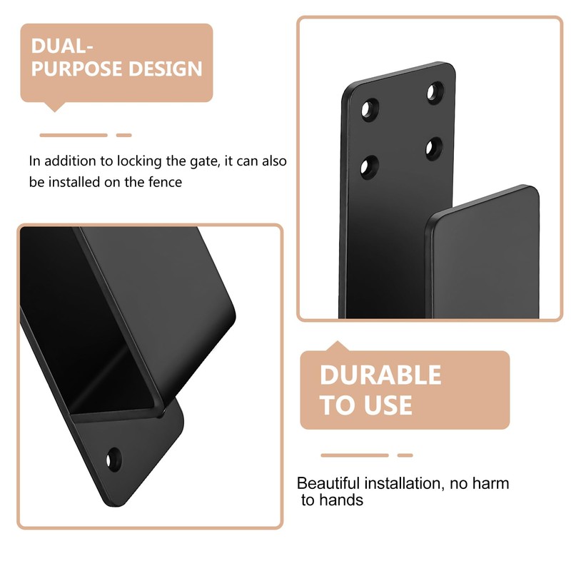 2x4 Door Barricade Brackets, 2 Pcs Drop Bar Security Door