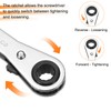 sourcing map Double Box End Reversible Ratcheting Wrench 8mm x
