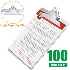 Metal Clipboard, Contractor Heavy Duty Aluminum Clipboard with High Capacity Clip, Rust-Proof Plate for Letter Size and A4 Paper Sheet, Supplies for Office, Jobsite, Medical, School, Law Enforcement