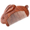 Minkissy 2pcs Natural Sandalwood Hair Comb Fine Tooth Comb for