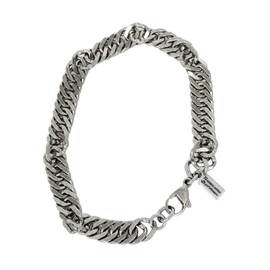 KJ Phiten Titanium Chain Bracelet, Double Curve, Twist, Length 8.3 inches (21 cm), Width 0.28 inches (7.0 mm), Compatible with Metal Allergies, Titanium Metal