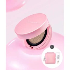 JUNGSAEMMOOL [Pink에디션] 에센셜 스킨 누더 쿠션 (리필포함)(핑크 퍼프 2P + 물크림 8ml 구슬키링 증정) JUNGSAEMMOOL [Pink Edition] Essential Skin Nuduer Cushion (Includes Refill) (2P Pink Puff + 8ml Water Cream with Bead Keyring Gift) [Light]