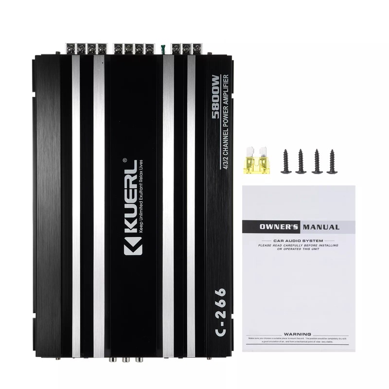 KUERL 5800W 12V Car Amplifier Powerful Stereo Audio Power 4