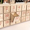 PIONEER-EFFORT Wooden Advent Calendar with LED Lights, 24 Drawers Countdown