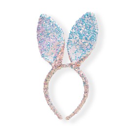 Radhu & Kabby - Diadema de conejo brillante con lentejuelas | Diadema rosa, accesorio de pelo ligero y duradero para fiestas y eventos, ajuste cómodo para todas las edades | Una pieza