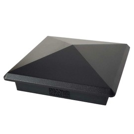 4" x 4" Aluminum Pyramid Post Cap for True 4" x 4" Wood Posts – Heavy-Duty, Weather-Resistant, Black Outdoor Deck & Fence Post Cap
