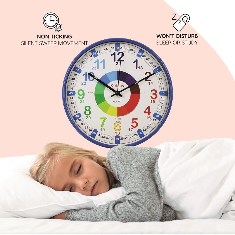 Kiddus Kid’s Wall Clock Analogue Time Teacher with Time Learning