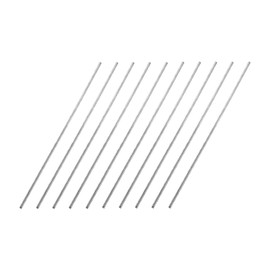 TOP-VIGOR 10Pcs 1.5mm x 100mm 304 Stainless Steel Round Rods, Metal Solid Round Shaft Rods Lathe Bar Stock for DIY Crafts Car Helicopter Airplane Model