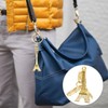 NUOBESTY 12Pcs Eiffel Tower Keychain Charms Golden Eiffel Tower Key