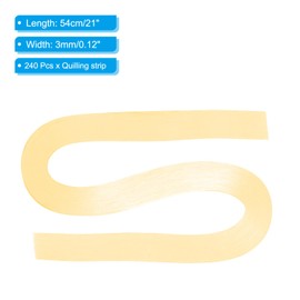 PATIKIL 240pcs Quilling Strips Paper 1/8"(3mm) 21"(54cm) Origami Paper Quilling Strip for Art DIY Hand Craft Christmas, Apricot