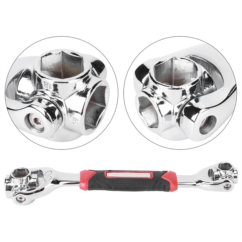 8‑in‑1 Socket Wrench Rotatable Double‑Ended High‑Carbon Steel Magnet Repair Hand