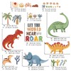 DECOWALL SG2-2425 Boho Dinosaur Wall Stickers Dino Palm Tree Wall