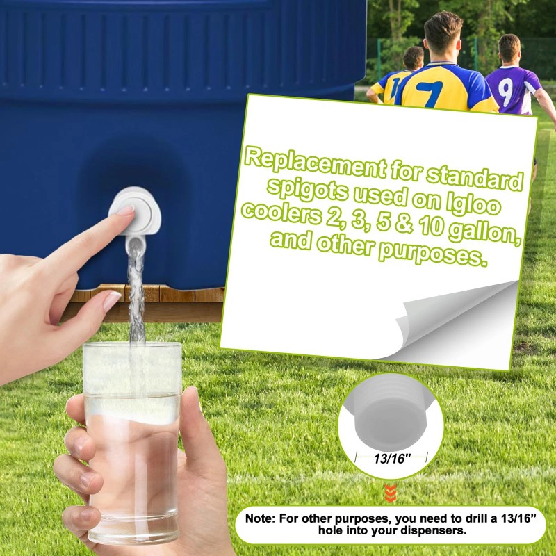 LERGNA 5-Pack Push Button Spigot Kit Replacement Compatible with Igloo