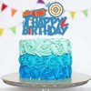 1 Pcs Glitter HAPPY BIRTHDAY Nerf Theme Cake Topper,Gun for
