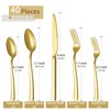 Gold Silverware Set, Briout 40 Piece Stainless Steel Flatware Cutlery