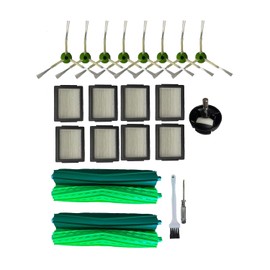 Piezas de repuesto para aspiradora iRobot Roomba i3 i3 i4 i4 i6 i6i7 i7 i8 i8 E5 E6 E7 y J7 J7, 2 juegos de cepillos de rodillo, 8 filtros HEPA, 8... 