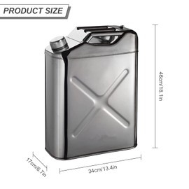 Camping Water Container 5 Gallon Portable Water Tank, 304 Stainless Steel, Sturdy and Durable, Ideal for Home and Outdoor Sports Water Storage,Water Jug for Camping