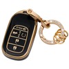Key Fob Cover with Metal Keychain Compatible with Honda Accord