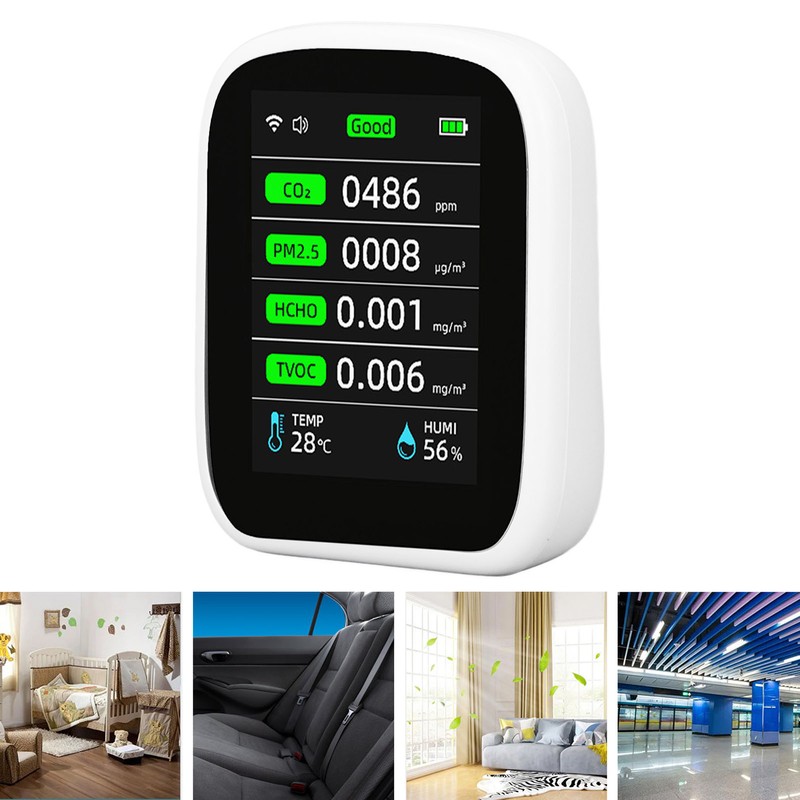 Air Quality Monitor Portable WiFi Accurate PM2.5 CO2 TVOC HCHO