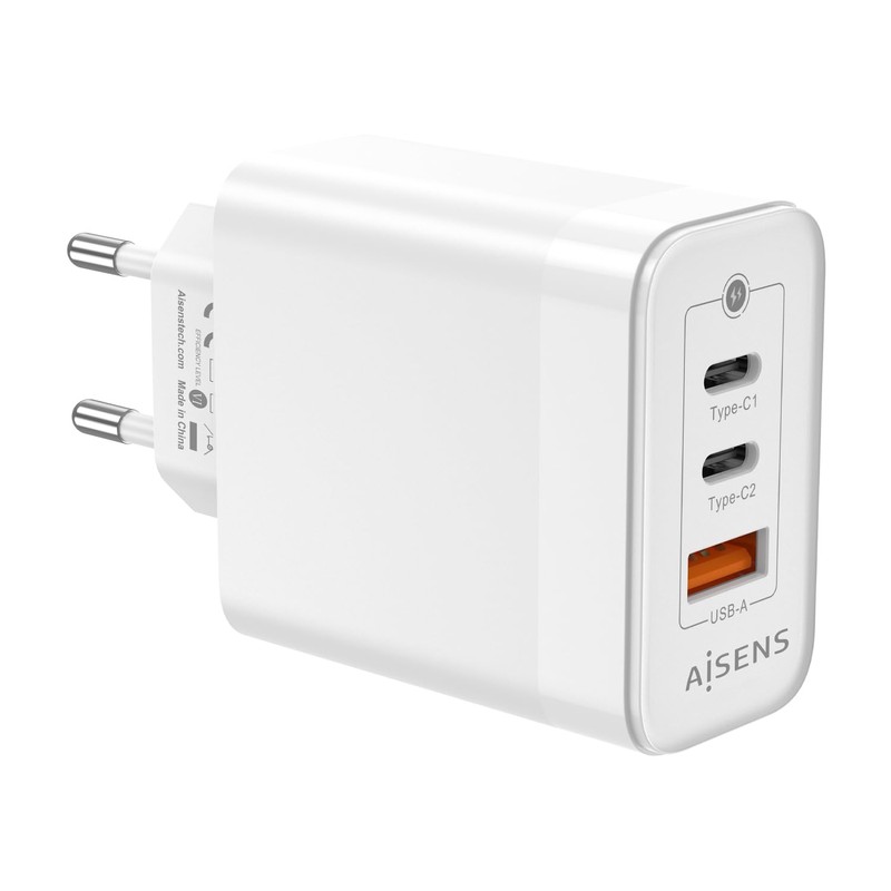 AISENS - ASCH-65W3P007-W - Charger GAN 65W, 2XUSB-C PD3.0 QC4.0,