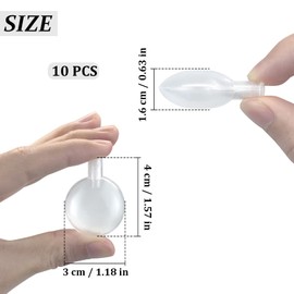 WishLotus 10pcs Squeakers, Toy Noise Maker Plush Toy Repair Reed Insert Airbag Replacement for Dog Cat Toy Repair (Round) (10pcs)