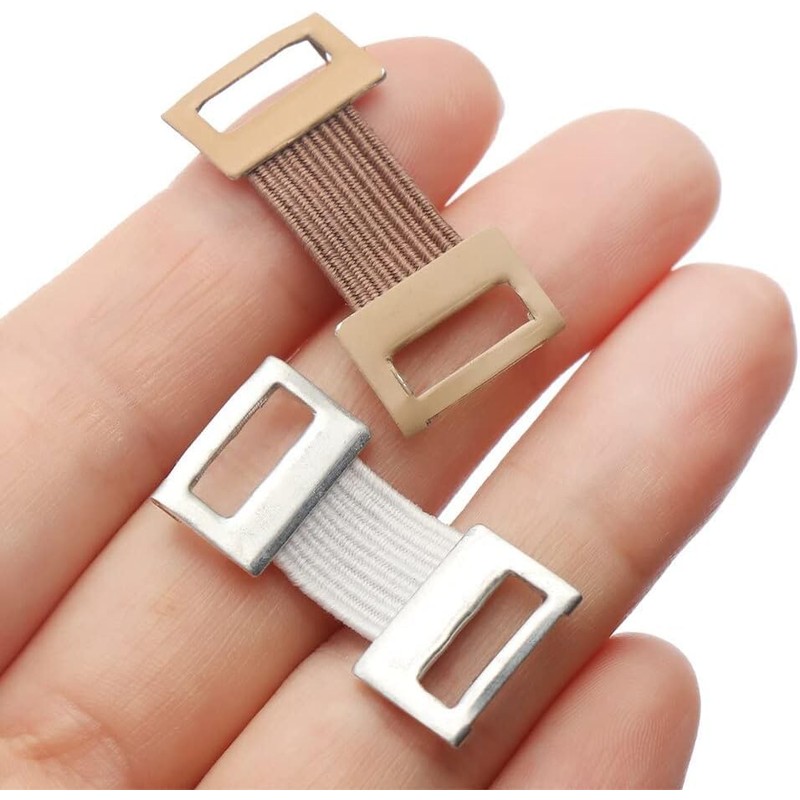 10Pcs White Elastic Bandage Clips, Stretch Metal Bandage Clip Compression