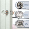 Bwintech Crystal Door Handle with Lock and Keys 1 Set,