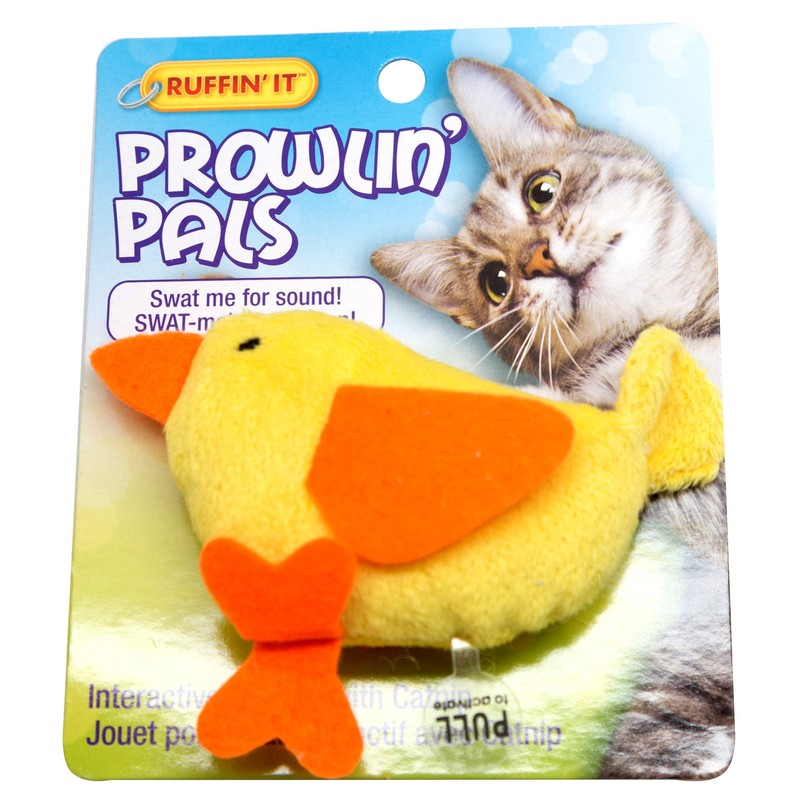 Ruffin It Prowlin' Pals Cat Toy w/Sound & Catnip